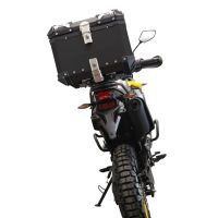 Top case GPR TECH compatible with  Voge 300Rally 2022/2024 e5 GPR TECH Top case in aluminum, black color with specific plate included Capacity 35 LT.