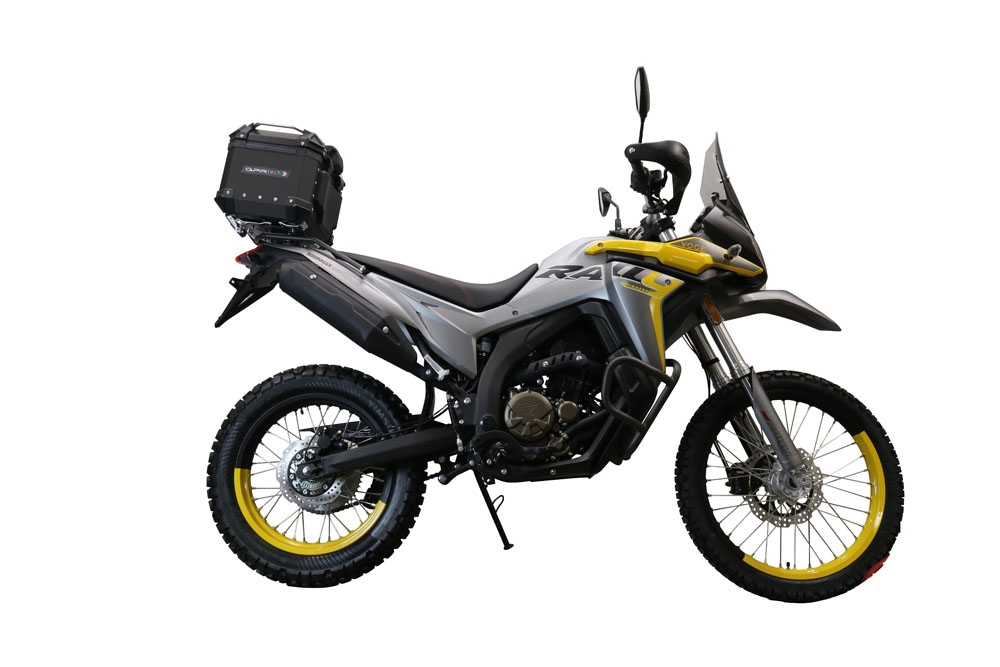 Top case GPR TECH compatible with  Voge 300Rally 2022/2024 e5 GPR TECH Top case in aluminum, black color with specific plate included Capacity 26 LT.