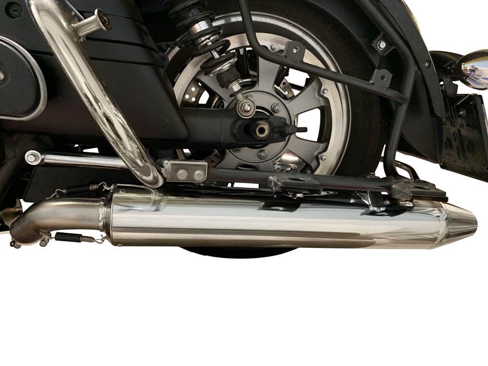 Exhaust compatible with Kawasaki Vulcan VN 1700 Voyager ABS 2011-2016, Maxy Deeptone Cruiser, Dual slip-on including removable db killers and link pipes, EPA-compliant 
