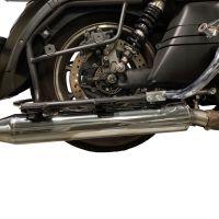 Exhaust compatible with Kawasaki Vulcan VN 1700 Voyager ABS 2011-2016, Maxy Deeptone Cruiser, Dual slip-on including removable db killers and link pipes, EPA-compliant 