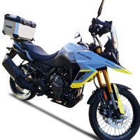 Top case GPR TECH compatible with  Suzuki V-STROM DL 800 DE - SE 2023-2025 e5 GPR TECH Top case in aluminum, silver color with specific plate included Capacity 45 LT.