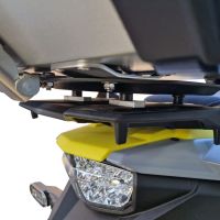 GPR TECH compatible with  Suzuki V-Strom Dl 1000 2017/2019 e4 GPR TECH Specific fitting plate Top Case ALPITECH 55 LT compatible with original luggage rack,stainless steel made with 4 anchor points