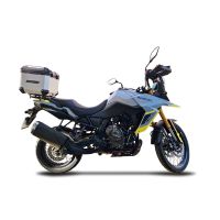 Top case GPR TECH compatible with  Suzuki V-STROM DL 800 DE - SE 2023-2024 e5 GPR TECH Top case in aluminum, silver color with specific plate included Capacity 45 LT.