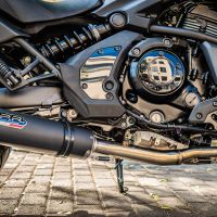 GPR exhaust compatible with Kawasaki Vulcan 650 S 2014-2016, M3 Black Titanium, Homologated legal full system exhaust, including removable db killer and catalyst 