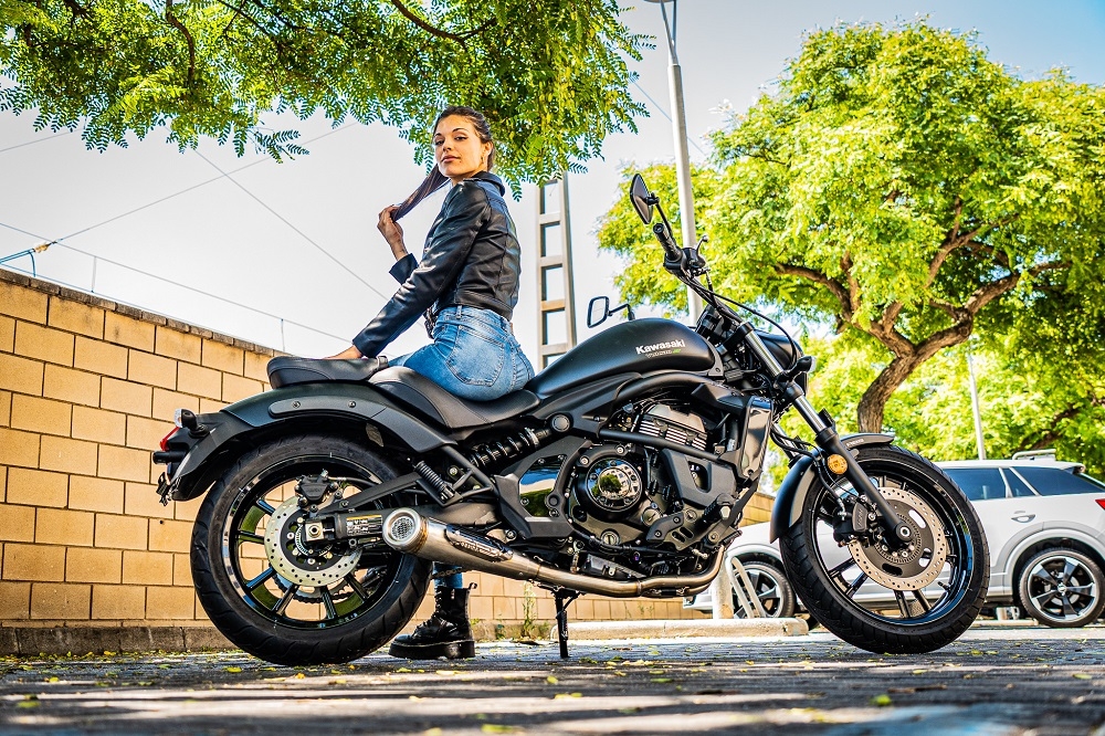 Exhaust compatible with Kawasaki Vulcan 650 2021-2023, Powercone Evo, Full system exhaust, including removable db killer 