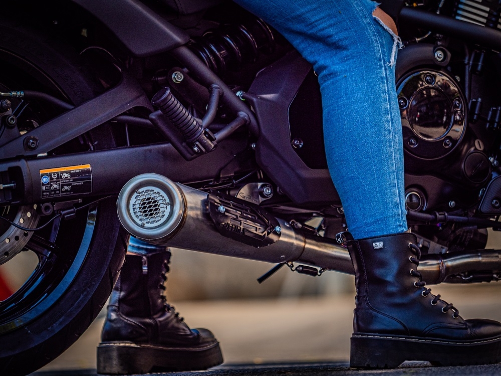 Exhaust compatible with Kawasaki Vulcan 650 2021-2023, Powercone Evo, Full system exhaust, including removable db killer 