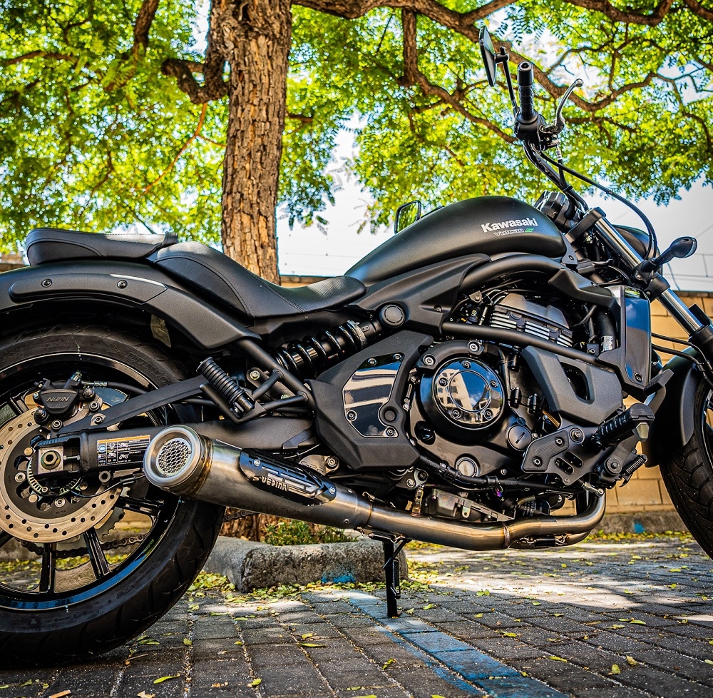 Exhaust compatible with Kawasaki Vulcan 650 2021-2023, Powercone Evo, Full system exhaust, including removable db killer 