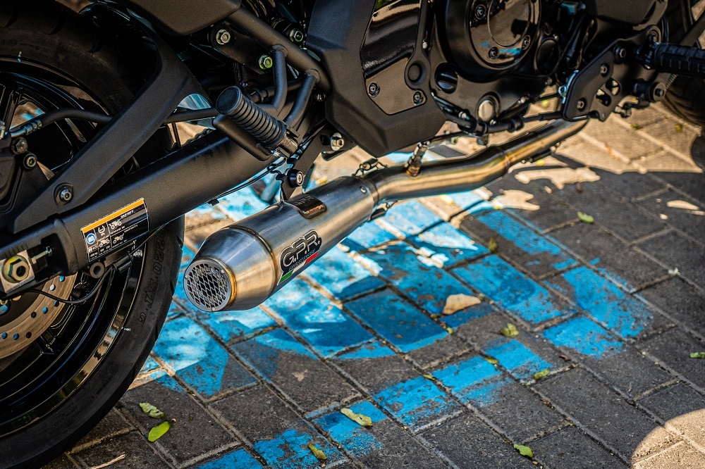 GPR exhaust compatible with Kawasaki Vulcan 650 S 2021-2023, Ultracone, Homologated legal full system exhaust, including removable db killer and catalyst 