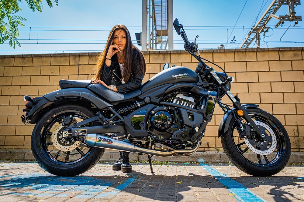 GPR exhaust compatible with Kawasaki Vulcan 650 S 2021-2023, Ultracone, Homologated legal full system exhaust, including removable db killer and catalyst 