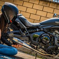 GPR exhaust compatible with Kawasaki Vulcan 650 S 2021-2023, Ultracone, Homologated legal full system exhaust, including removable db killer and catalyst 