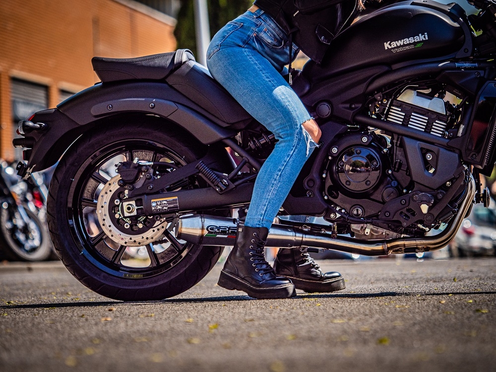 GPR exhaust compatible with Kawasaki Vulcan 650 S 2021-2023, Ultracone, Homologated legal full system exhaust, including removable db killer and catalyst 