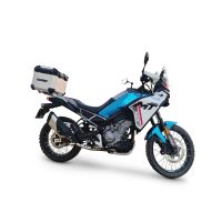 Top case GPR TECH compatible with  Cf Moto 450MT 2023/2025 Euro5 Plus GPR TECH Top case in aluminum, silver color with specific plate included Capacity 45 LT.