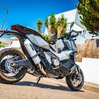 Exhaust compatible with Honda Forza 750 2021-2024, Albus Evo4, Slip-on exhaust including removable db killer and link pipe, EPA-compliant 