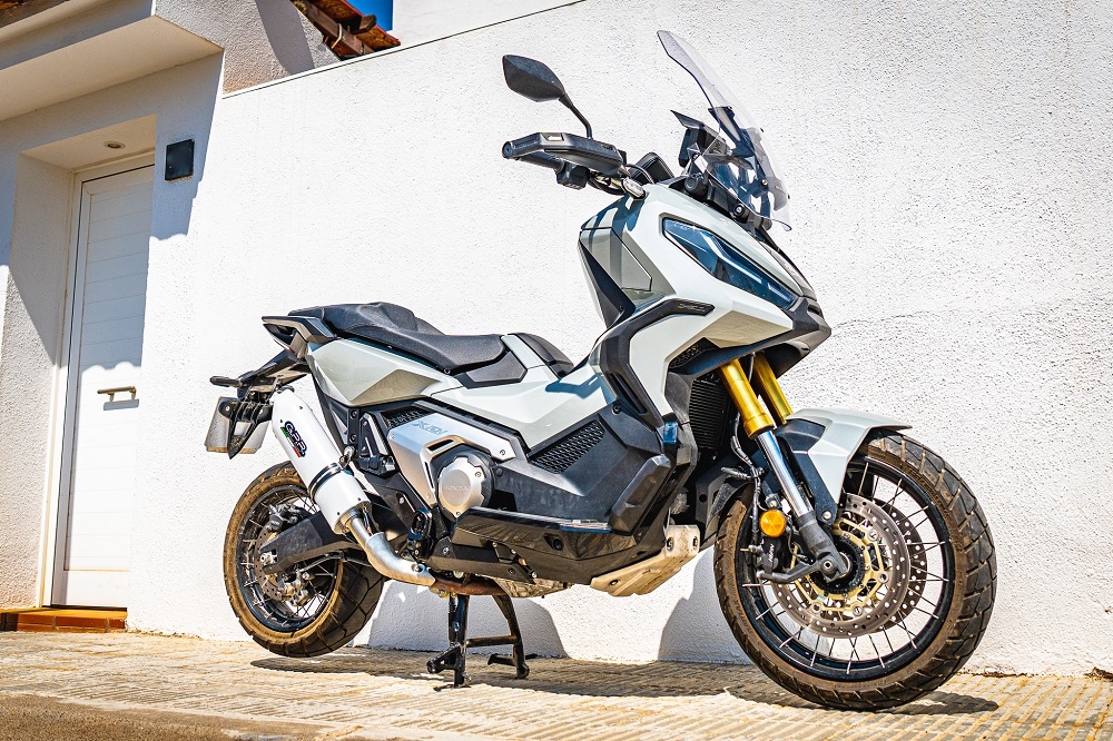 Exhaust compatible with Honda Forza 750 2021-2024, Albus Evo4, Slip-on exhaust including removable db killer and link pipe, EPA-compliant 