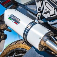 Exhaust compatible with Honda Forza 750 2021-2024, Albus Evo4, Slip-on exhaust including removable db killer and link pipe, EPA-compliant 