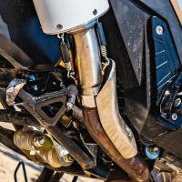 Exhaust compatible with Honda Forza 750 2021-2024, Albus Evo4, Slip-on exhaust including removable db killer and link pipe, EPA-compliant 