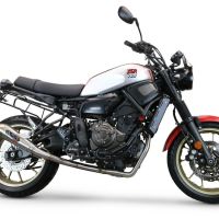 Exhaust compatible with Yamaha XSR700 2021-2024, Powercone Evo, Full system exhaust, including removable db killer 