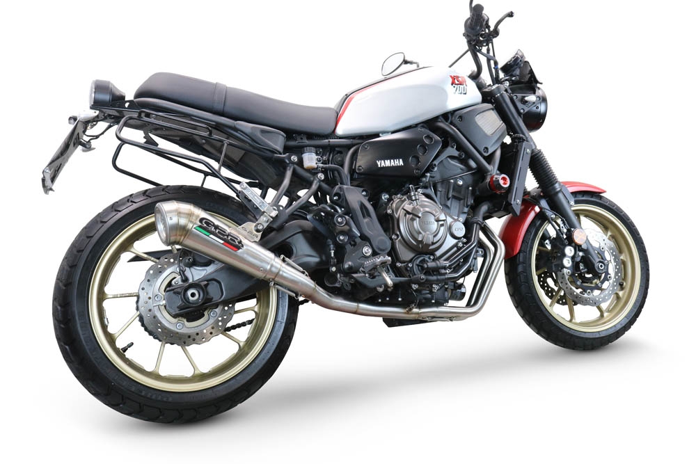 Exhaust compatible with Yamaha XSR700 2021-2024, Powercone Evo, Full system exhaust, including removable db killer 