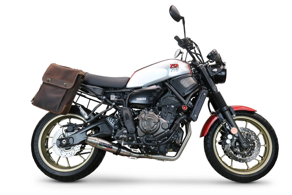 Exhaust compatible with Yamaha XSR700 2021-2024, Deeptone Inox, Full system exhaust, including removable db killer 