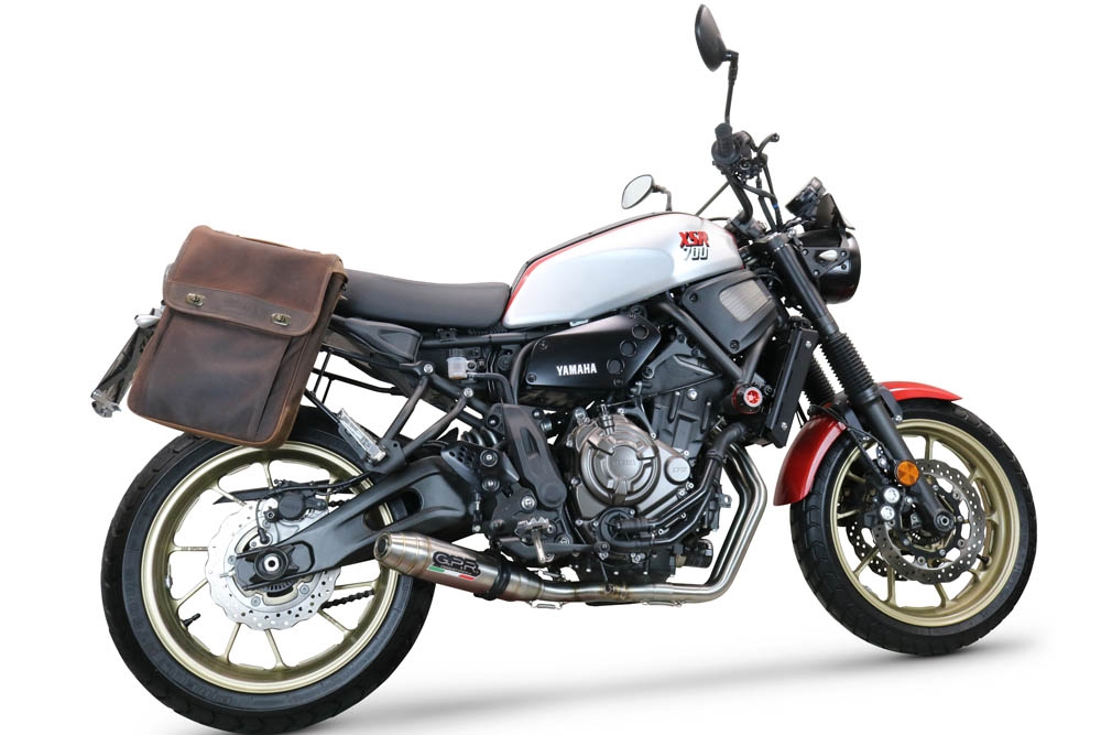 Exhaust compatible with Yamaha XSR700 2021-2024, Deeptone Inox, Full system exhaust, including removable db killer 