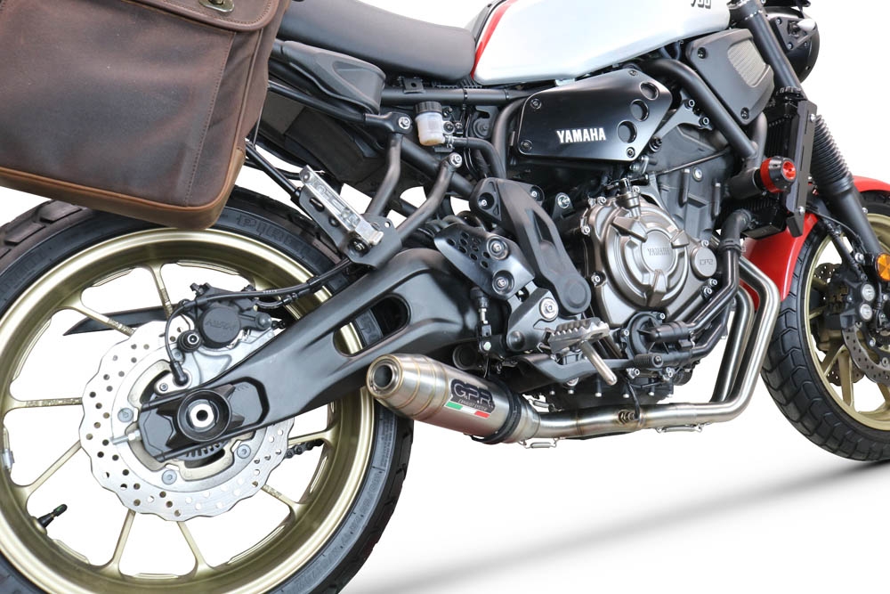 Exhaust compatible with Yamaha XSR700 2021-2024, Deeptone Inox, Full system exhaust, including removable db killer 