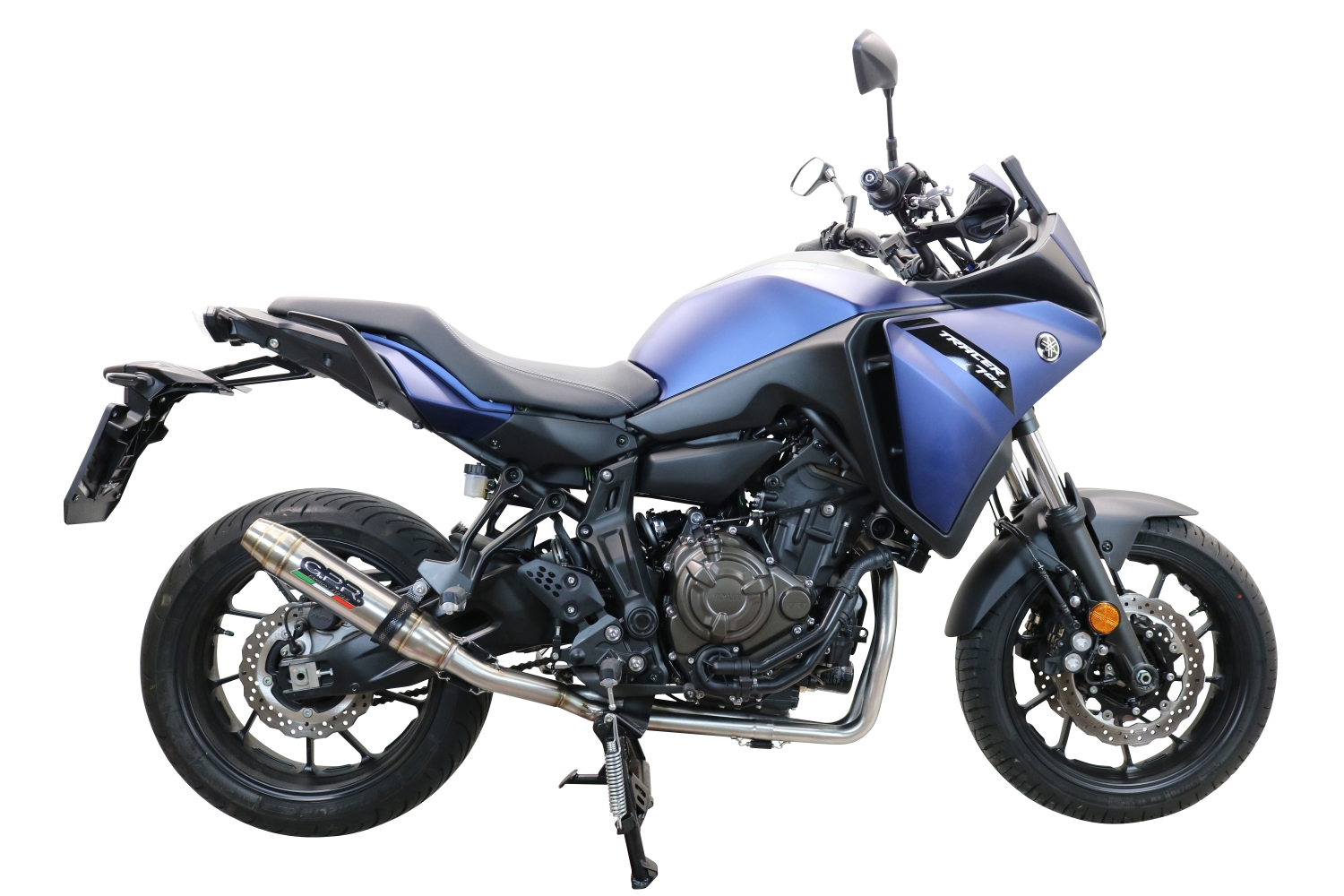 Exhaust compatible with Yamaha Tracer 700 GT 2019-2020, Deeptone Inox, Full system exhaust, including removable db killer 
