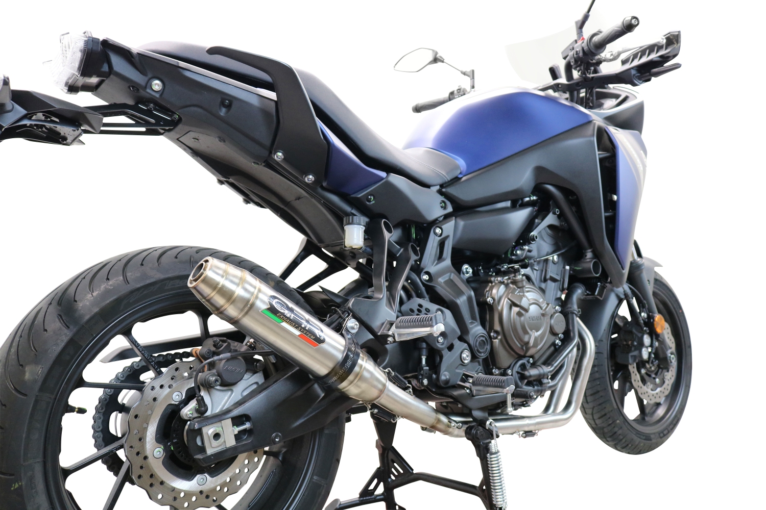 Exhaust compatible with Yamaha Tracer 700 GT 2019-2020, Deeptone Inox, Full system exhaust, including removable db killer 