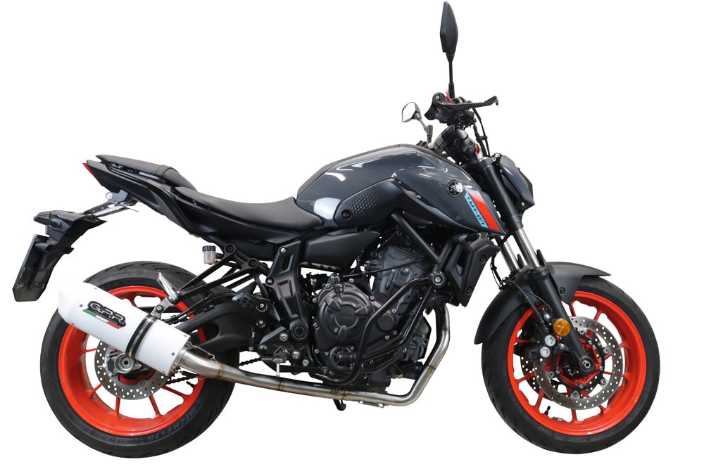 GPR exhaust compatible with Yamaha Mt-07  2021-2024, Albus Evo4, Homologated legal full system exhaust, including removable db killer and catalyst 
