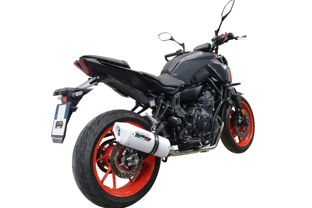 GPR exhaust compatible with Yamaha Mt-07  2021-2024, Albus Evo4, Homologated legal full system exhaust, including removable db killer and catalyst 