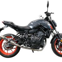 Exhaust compatible with Yamaha FZ-7 MT07 2021-2024, Deeptone Inox, Full system exhaust, including removable db killer 