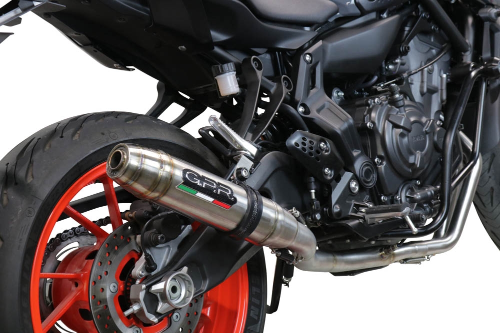 Exhaust compatible with Yamaha FZ-7 MT07 2021-2024, Deeptone Inox, Full system exhaust, including removable db killer 