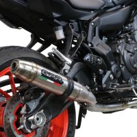 Exhaust compatible with Yamaha FZ-7 MT07 2021-2024, Deeptone Inox, Full system exhaust, including removable db killer 