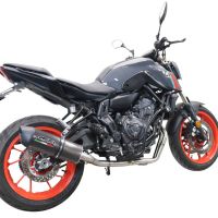 GPR exhaust compatible with Yamaha Mt-07  2021-2024, Furore Evo4 Poppy, Homologated legal full system exhaust, including removable db killer and catalyst 