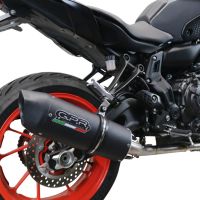 GPR exhaust compatible with Yamaha Mt-07  2021-2024, Furore Nero, Racing full system exhaust, including removable db killer 