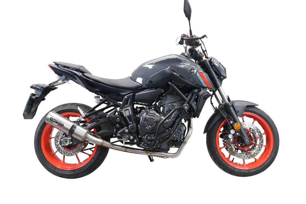 Exhaust compatible with Yamaha FZ-7 MT07 2021-2024, M3 Inox , Full system exhaust, including removable db killer 