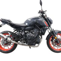 Exhaust compatible with Yamaha FZ-7 MT07 2021-2024, M3 Inox , Full system exhaust, including removable db killer 