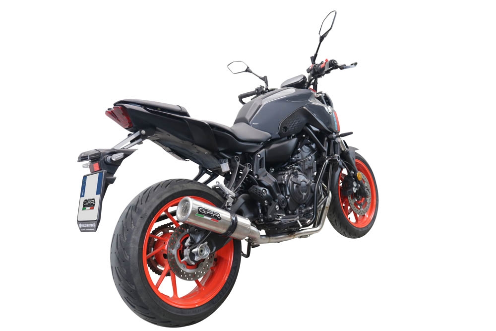 Exhaust compatible with Yamaha FZ-7 MT07 2021-2024, M3 Inox , Full system exhaust, including removable db killer 