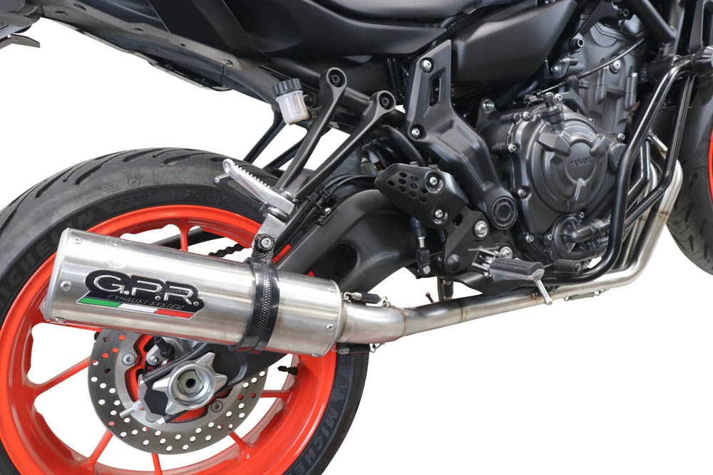 Exhaust compatible with Yamaha FZ-7 MT07 2021-2024, M3 Inox , Full system exhaust, including removable db killer 