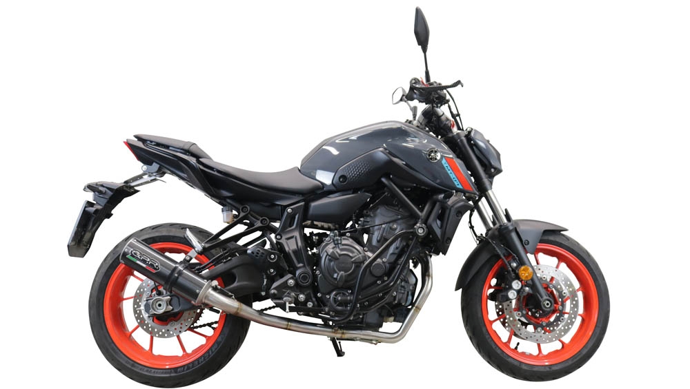 Exhaust compatible with Yamaha FZ-7 MT07 2021-2024, M3 Poppy , Full system exhaust, including removable db killer 