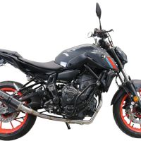 Exhaust compatible with Yamaha FZ-7 MT07 2021-2024, M3 Poppy , Full system exhaust, including removable db killer 