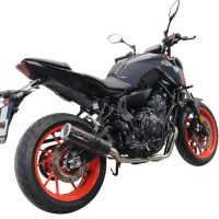 Exhaust compatible with Yamaha FZ-7 MT07 2021-2024, M3 Poppy , Full system exhaust, including removable db killer 