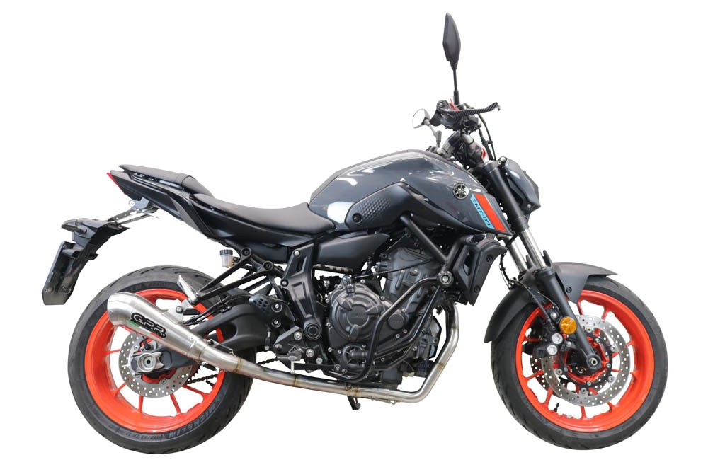 Exhaust compatible with Yamaha FZ-7 MT07 2021-2024, Powercone Evo, Full system exhaust, including removable db killer 