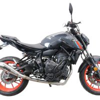 Exhaust compatible with Yamaha FZ-7 MT07 2021-2024, Powercone Evo, Full system exhaust, including removable db killer 