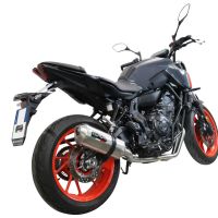 Exhaust compatible with Yamaha FZ-7 MT07 2021-2024, Satinox , Full system exhaust, including removable db killer 