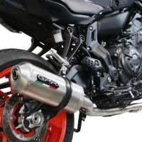 Exhaust compatible with Yamaha FZ-7 MT07 2021-2024, Satinox , Full system exhaust, including removable db killer 