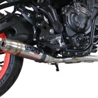Exhaust compatible with Yamaha FZ-7 MT07 2021-2024, Deeptone Inox, Full system exhaust, including removable db killer 