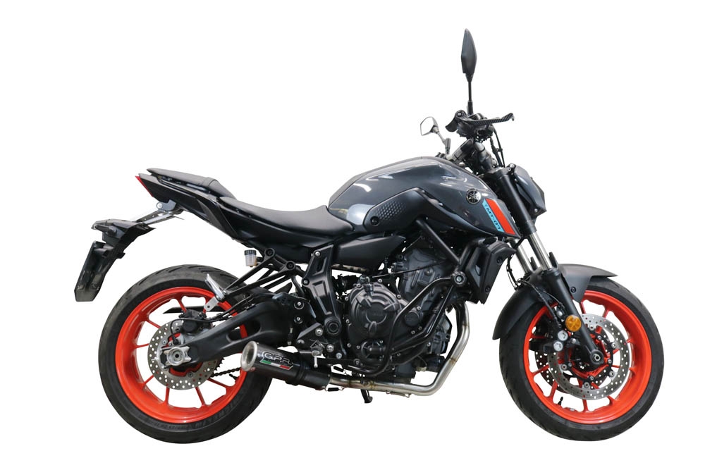Exhaust compatible with Yamaha FZ-7 MT07 2021-2024, M3 Poppy , Full system exhaust, including removable db killer 