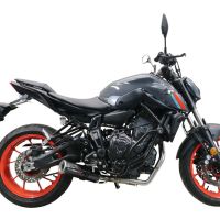 Exhaust compatible with Yamaha FZ-7 MT07 2021-2024, M3 Poppy , Full system exhaust, including removable db killer 