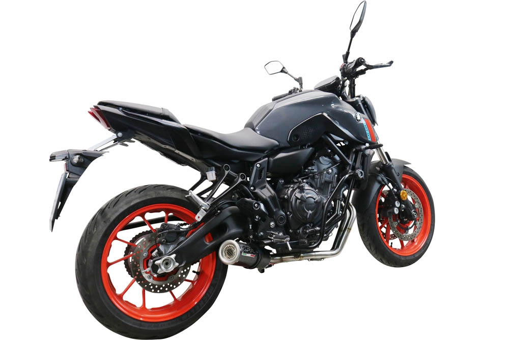 Exhaust compatible with Yamaha FZ-7 MT07 2021-2024, M3 Poppy , Full system exhaust, including removable db killer 