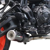 Exhaust compatible with Yamaha FZ-7 MT07 2021-2024, M3 Poppy , Full system exhaust, including removable db killer 